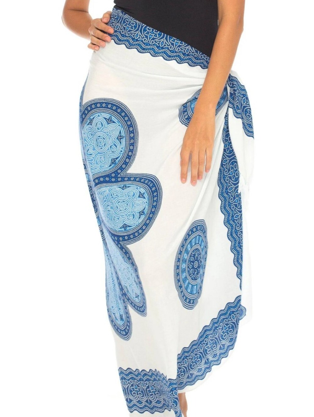 Boho White & Teal Mandala Cover-Up